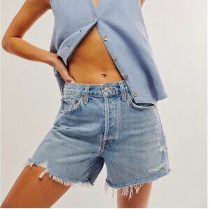 Agolde Parker Long Denim Shorts